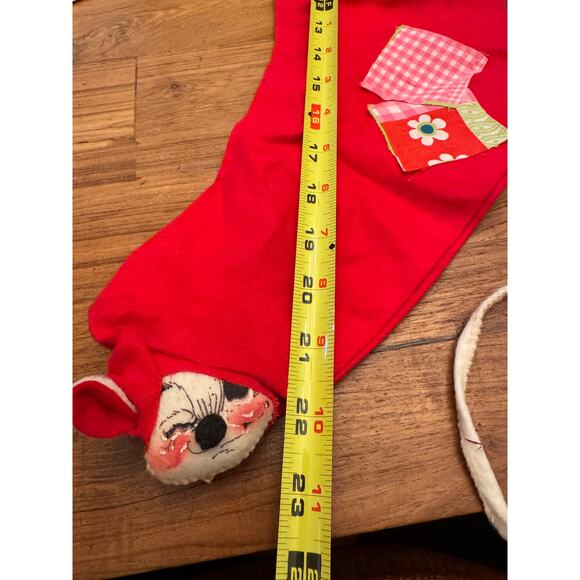 Vintage 1980 Annalee Mobilitee Peek-A-Boo Mouse in CHRISTMAS STOCKING - Picture 6 of 6